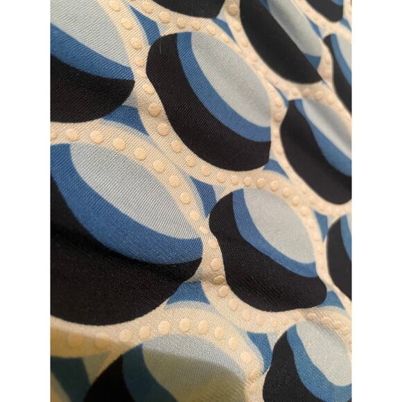 Vintage-Inspired Blue Geometric Dress | Retro Mod Print | Statement Piece - Picture 5 of 6